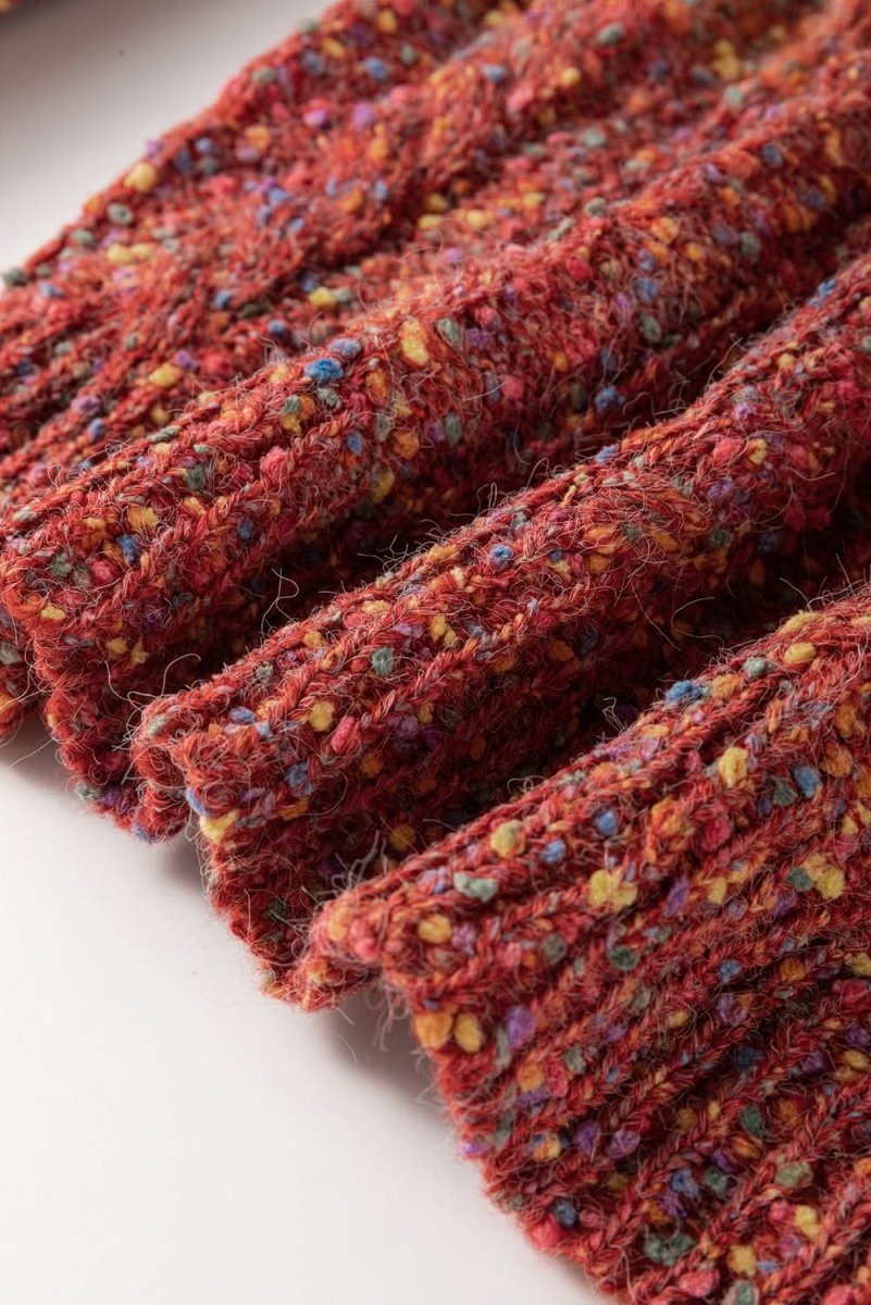 Multicolour Colorful Confetti Wool Ball Knitted Sweater - Love Salve